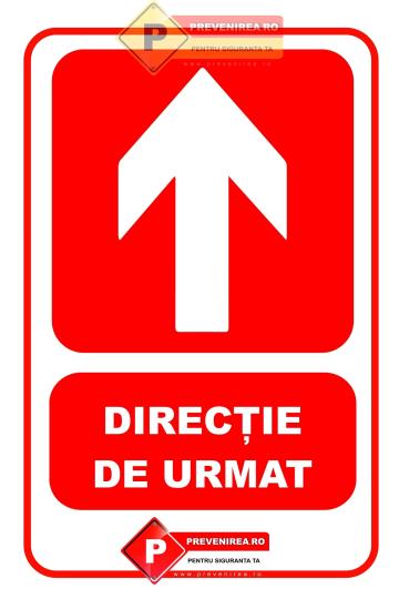 Indicatoare pentru directie de urmat in sus