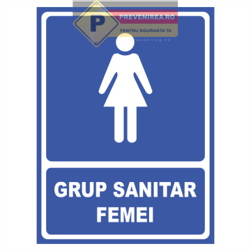 Semn pentru grup sanitar femei