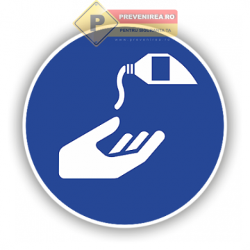 Semne pentru solutie de protectie a pielii de la Prevenirea Pentru Siguranta Ta G.I. Srl