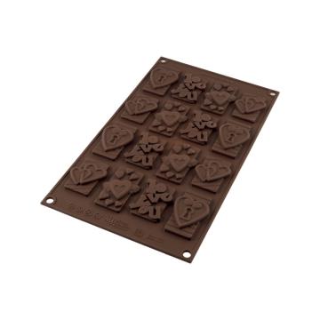 Forma silicon pentru ciocolata Choco Tags in Love de la Lumea Basmelor International Srl
