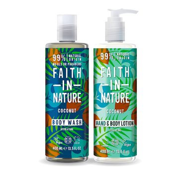 Set cadou gel de dus, lotiune corp Faith in Nature FNSET18 de la Mass Global Company Srl