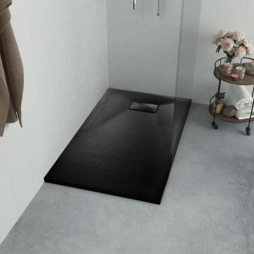 Cadita de dus, negru, 80 x 80 cm, SMC de la VidaXL