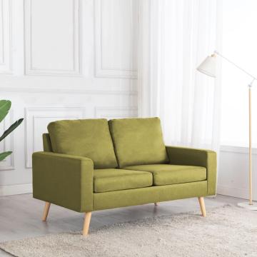 Canapea cu 2 locuri, verde, material textil de la VidaXL