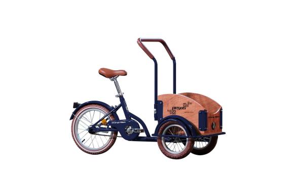 Bicicleta Pegas Mini Cargo 1S albastru calator