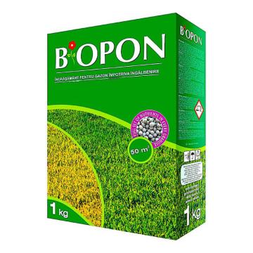 Ingrasamant Biopon anti-ingalbenire pentru gazon 1 kg de la Loredo Srl