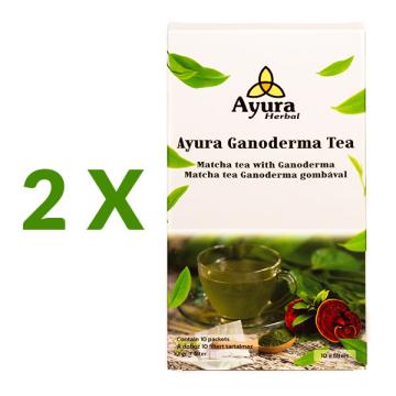 Ceai cu ganoderma, matcha si pandan 2 X Ayura herbal de la Pfa Florea Florin Robertino