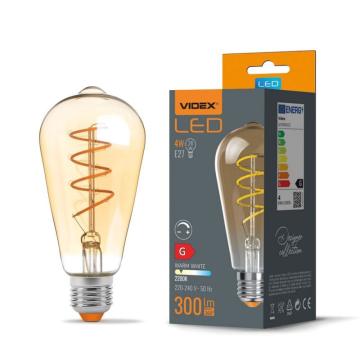 Bec LED filament - Videx - 4W - E27 - ST64 - Amber