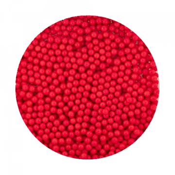 Decor Perle din zahar rosu 5mm, 1kg - Lumea