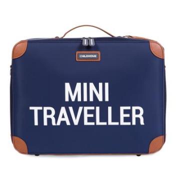 Geamantan Childhome Mini Traveller Kids Suitcase Navy White