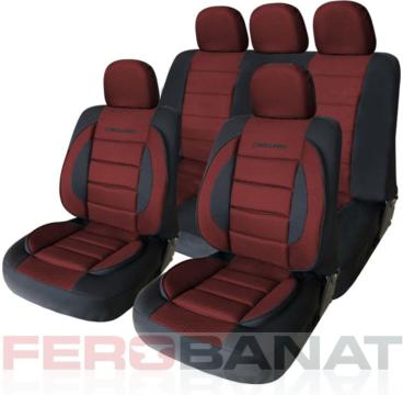 Huse universale negru-rosu auto premium de la Ferobanat Srl