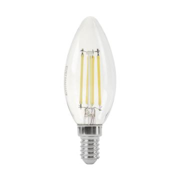 Bec LED lumanare C35 4W E14 - filament - dimabil