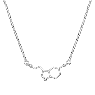 Colier din argint, formula chimica serotonina