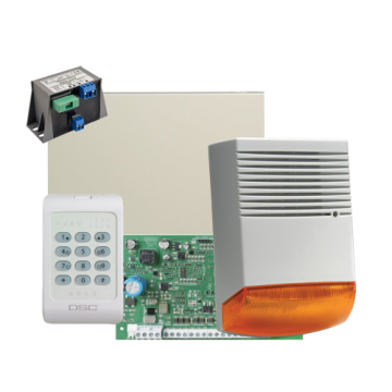 Kit alarma la efractie DSC cu sirena exterioara KIT1404BS de la Big It Solutions