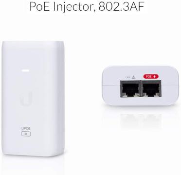 Switch PoE Injector 802.3AF Ubiquiti U-POE-AF de la Etoc Online