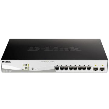 Switch D-Link DGS-1210-10MP, 10 porturi PoE, 20 Gbps, negru de la Etoc Online