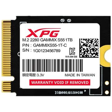 SSD AData XPG Gammix S55, 1TB, PCI Express, SGAMMIXS55-1T-C de la Etoc Online