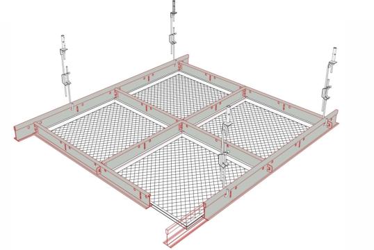 Sistem de tavan casetat metalic Expanded Lay-in Tegular de la Ideea Plus Srl