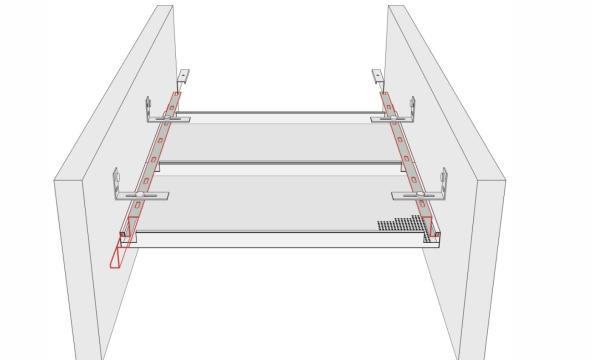 Sistem de tavan casetat metalic Plank Hook-on Coridor de la Ideea Plus Srl