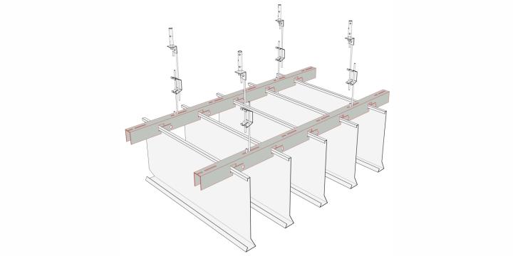 Sistem de tavan metalic Lineer Baffle Sistem Z