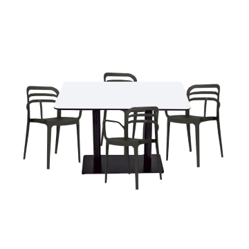 Set mobilier dining/bucatarie Raki, masa dreptunghiulara