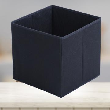 Cutie depozitare pliabila - cub - negru de la Plasma Trade Srl (happymax.ro)