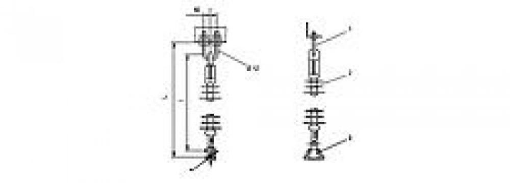Lant simplu de sustinere LI cu TT, 400 kV - LSS 70 kN de la Cabluri.ro