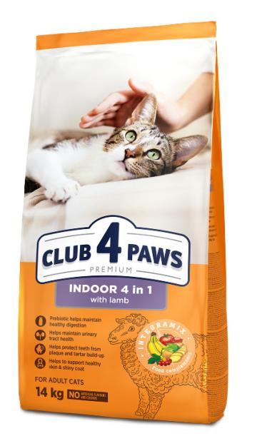 Hrana pisici adulte indoor cu miel 14 kg - Club 4 Paws de la Club4Paws Srl