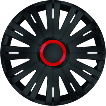 Set capace roti 15` negre cu inel rosu Active de la Auto Care Store Srl