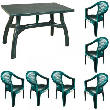 Set gradina Raki, masa King 140x80xh73cm cu 6 scaune de la Kalina Textile SRL