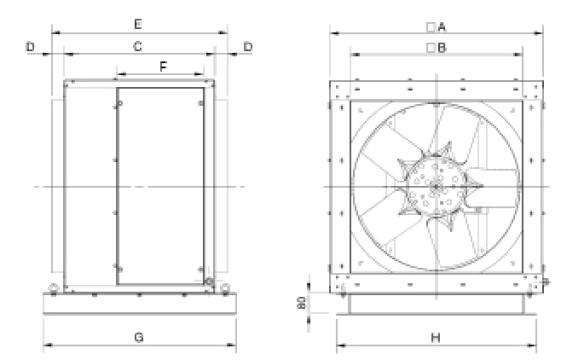 Ventilator 4 poli CHGT4-560-6/-0,55 de la Ventdepot Srl