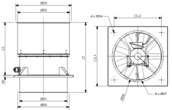 Ventilator HGTT-V/4- 800