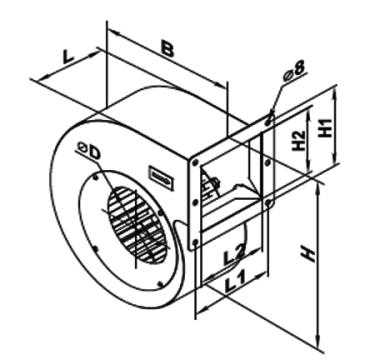 Ventilator centrifugal VCU 2E 160x 62 de la Ventdepot Srl