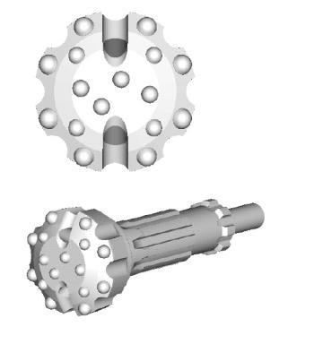 Sapa cu butoni sferici CX DTH Halco, D=100mm, prindere DHD de la Drill Rock Tools