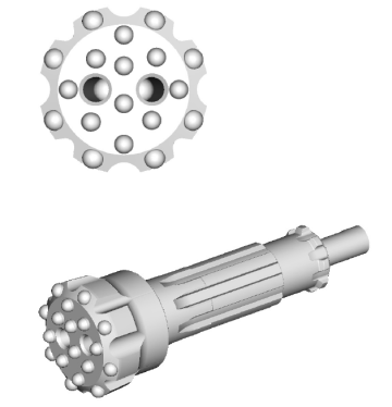 Sapa cu butoni sferici FF, DTH Halco, D=115mm de la Drill Rock Tools