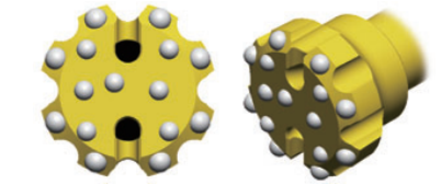 Sapa cu butoni sferici flat face DTH, D=140mm de la Drill Rock Tools