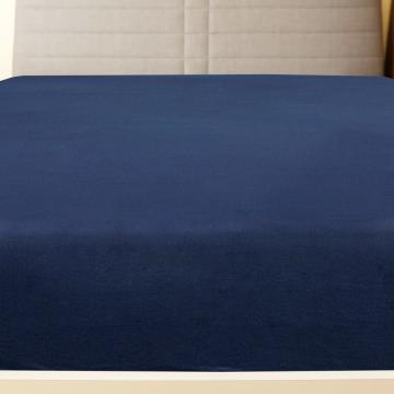 Cearsaf de pat cu elastic, bleumarin, 140x200 cm de la Comfy Store