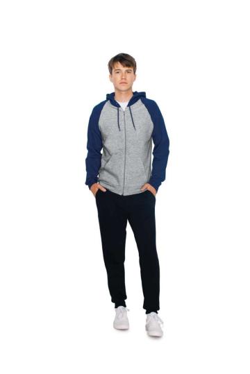 Bluzon Unisex california fleece zip hooded sweatshirt