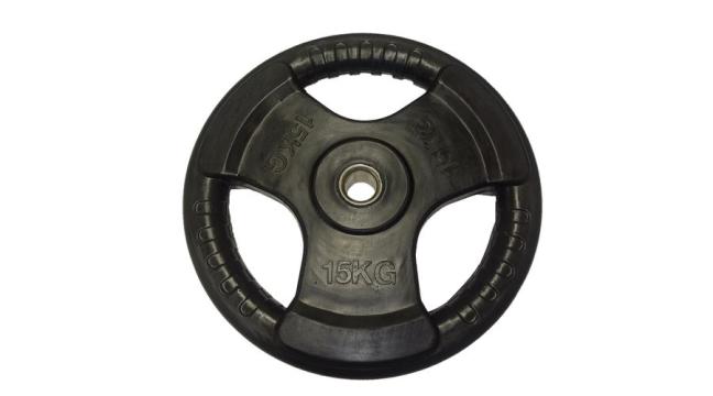 Disc de greutate, 31 mm, cauciucat, 15 kg S-Sport