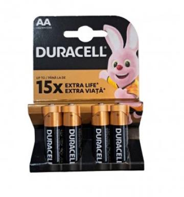 Baterii Duracell AA, LR6, 1.5V Alkaline, 4 bucati de la Supermarket Pentru Tine Srl