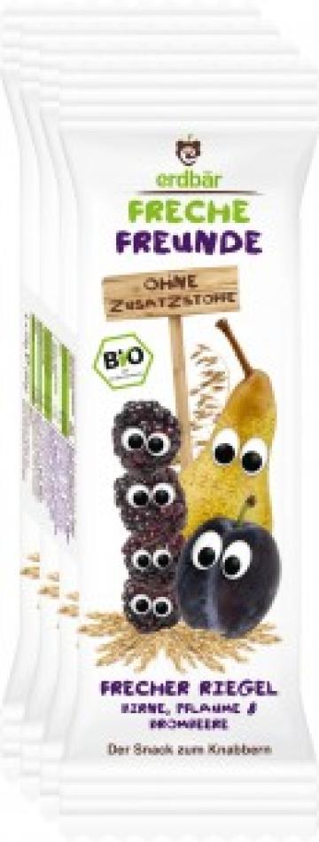 Baton de cereale cu pere, prune si coacaze negre bio 4 x 23g de la Supermarket Pentru Tine Srl