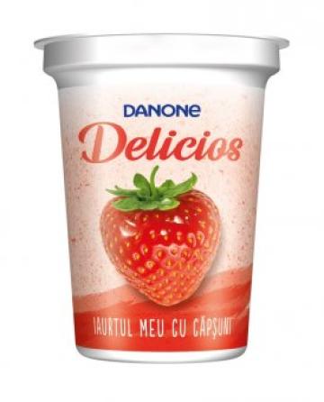 Iaurt cu capsuni Danone Delicios 400g