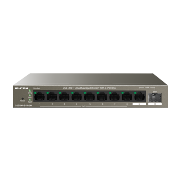 Switch 8 porturi PoE, 1 port RJ45, 1 port SFP, Gigabit