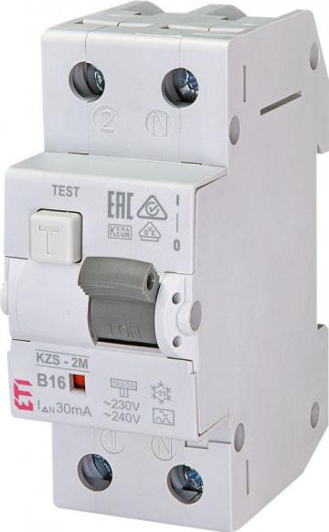 Siguranta automata diferentiala RCBO 16A,1+N A, Curba