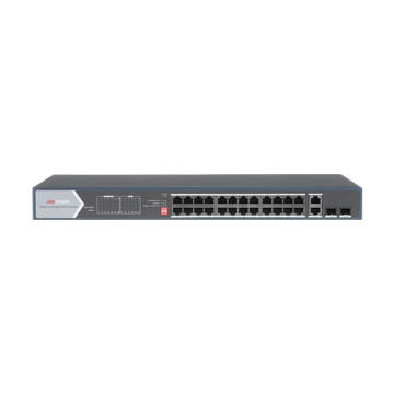 Switch 20 porturi PoE, 4x Hi-PoE, 2x Gigabit SFP, 2x RJ-45