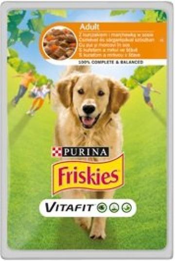 Hrana uscata Friskies umed 100g pui si morcov de la Supermarket Pentru Tine Srl