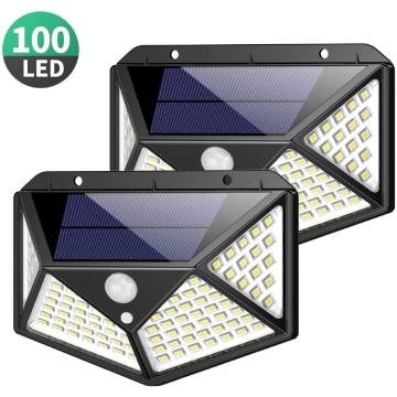 Set 2 x Lampa 100 LED cu panou solar si senzor de miscare