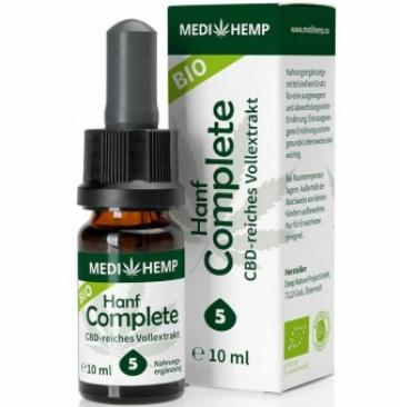 Extract de canepa Hemp Complete 5% CBD bio, 10ml Medihemp