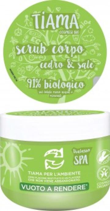 Scrub pentru corp cu lamai salbatic si sare bio 250ml Tiama