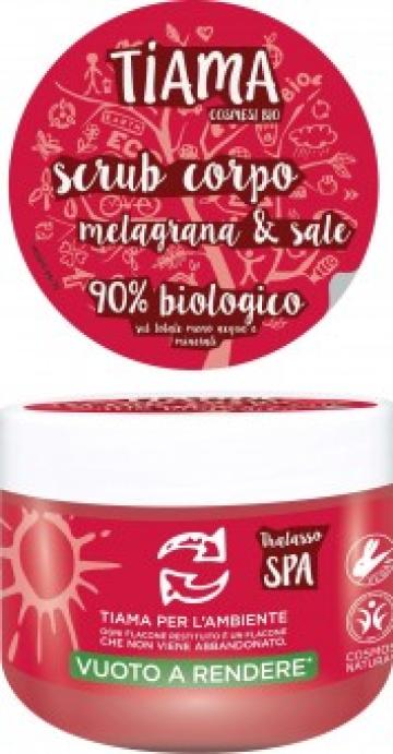 Scrub pentru corp cu rodie si sare bio 250ml Tiama de la Supermarket Pentru Tine Srl