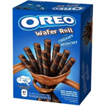 Rulouri napolitana Oreo Wafer Roll cu aroma de ciocolata 54g